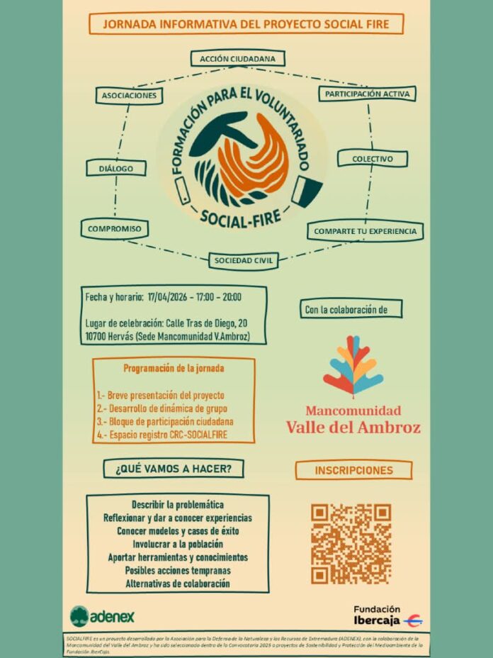 ADENEX celebra una jornada informativa del proyecto Social Fire para impulsar el voluntariado ambiental en el Valle del Ambroz